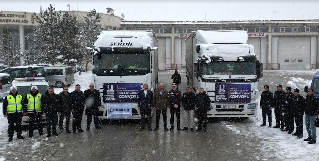 Erzurum Büyükşehir Belediyesi'nden Yardım Konvoyu